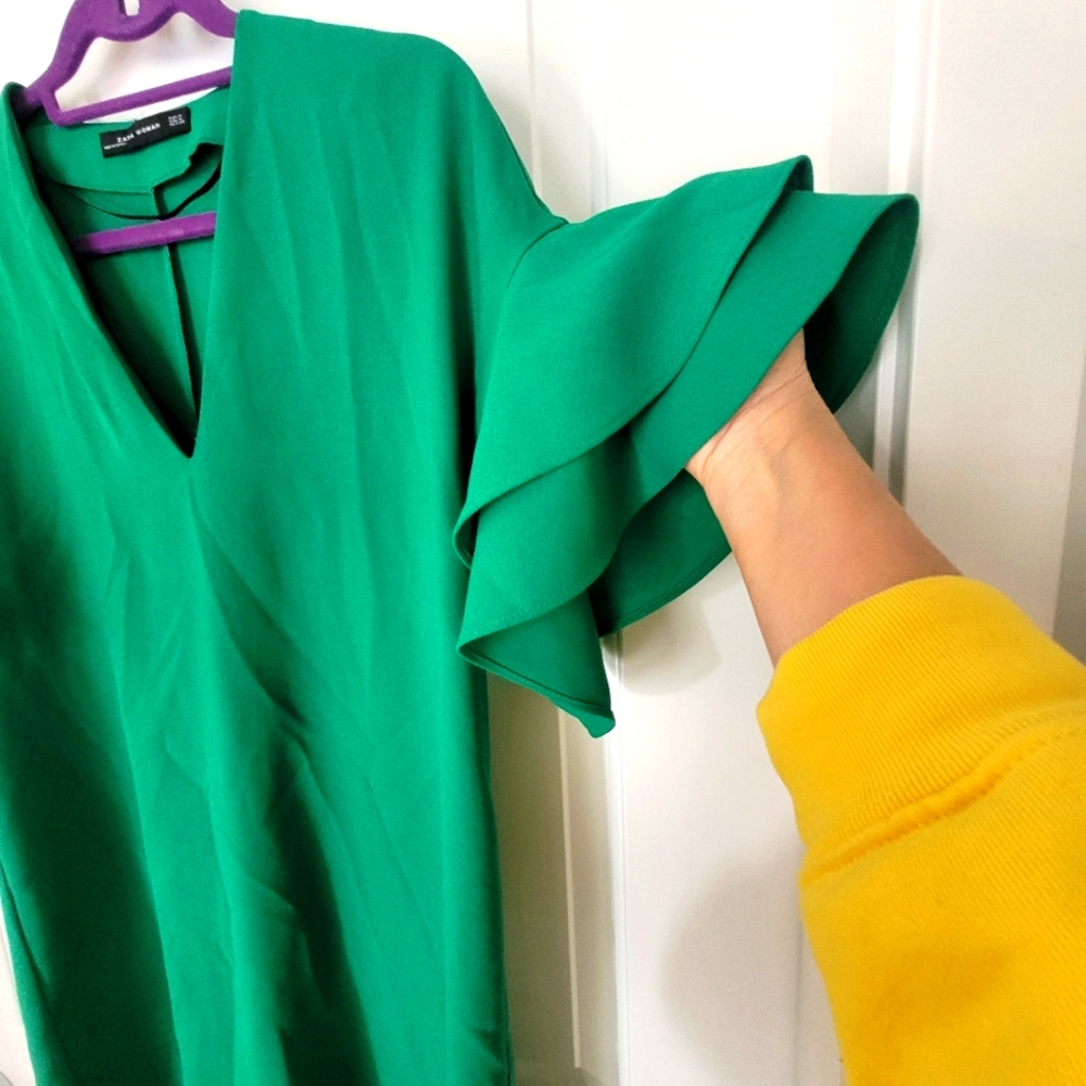 Zara Ruffle Sleeve Mini Dress - Picture 2 of 4